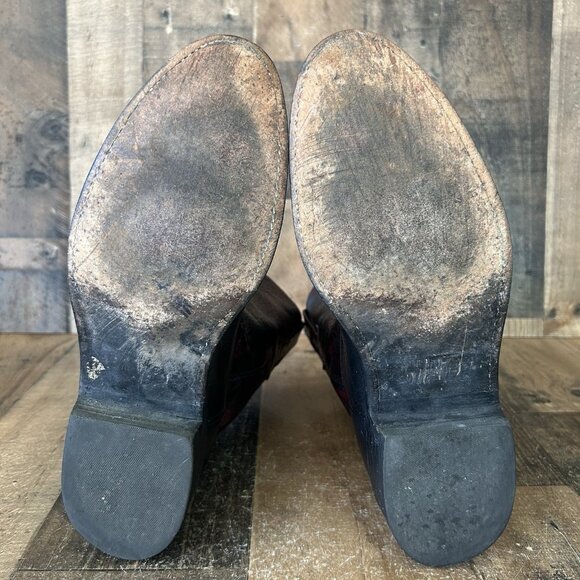 Lucchese Classics P0374 Black Cherry Roper Western Cowboy Boots Mens 10.5 EE - Picture 3 of 12